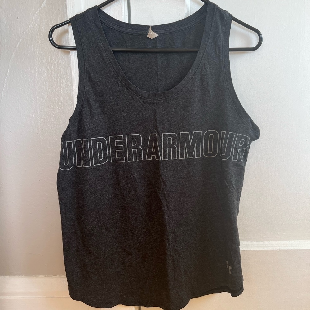 Under Armour Gray Workout Tank Top Size L